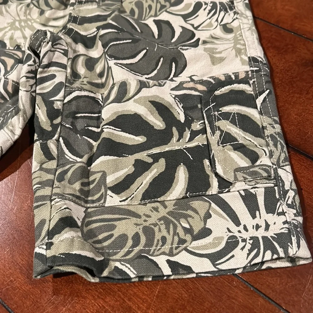 NWT Gymboree Global Surf Canvas Leaf Shorts Size 3